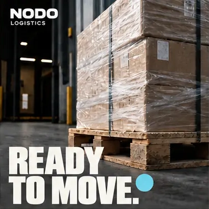 Nodo Logistics-ის სოციალური პოსტი 2: მზადაა გადასაზიდად.