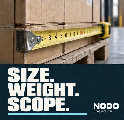 Nodo Logistics-ის სოციალური პოსტი 4: ზომა. წონა. მომსახურების ფარგლები.