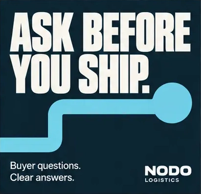 Nodo Logistics-ის სოციალური პოსტი 5: იკითხეთ გადაზიდვამდე.