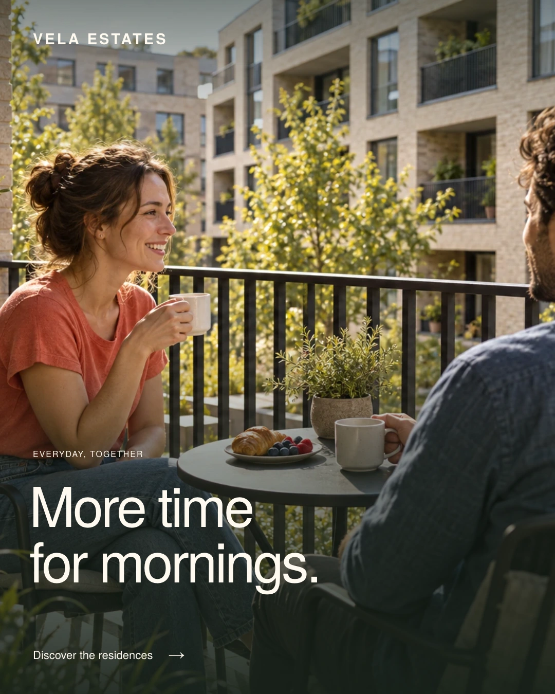 Vela Estates social advertisement: Everyday life, Variant A
